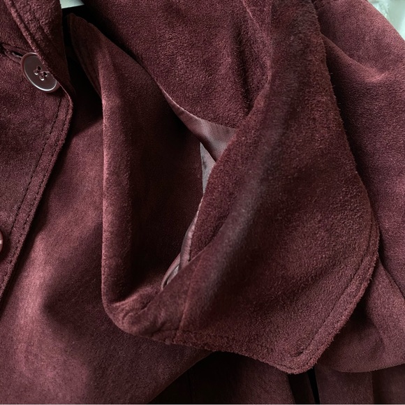 vintage danier suede burgundy lightweight jacket - Picture 10 of 11
